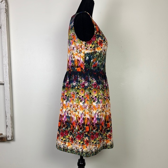 Cynthia Rowley watercolour floral sleeveless dress women’s size 10 - Picture 4 of 9